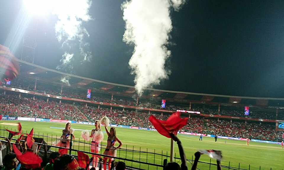 Fireworks at the M. Chinnaswamy Stadium during RCB vs Rajasthan Royals, May 2014
