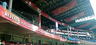 Fans in the stands at the M. Chinnaswamy Stadium, Bengaluru, May 2014