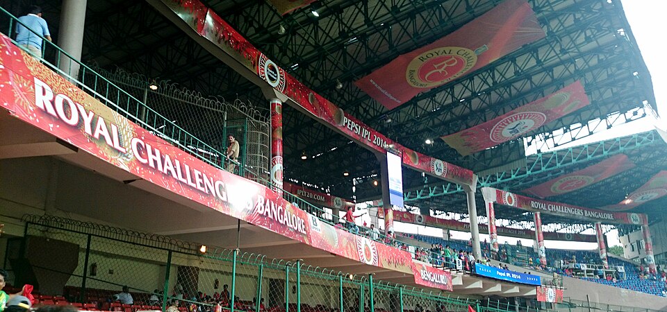 Fans in the stands at the M. Chinnaswamy Stadium, Bengaluru, May 2014